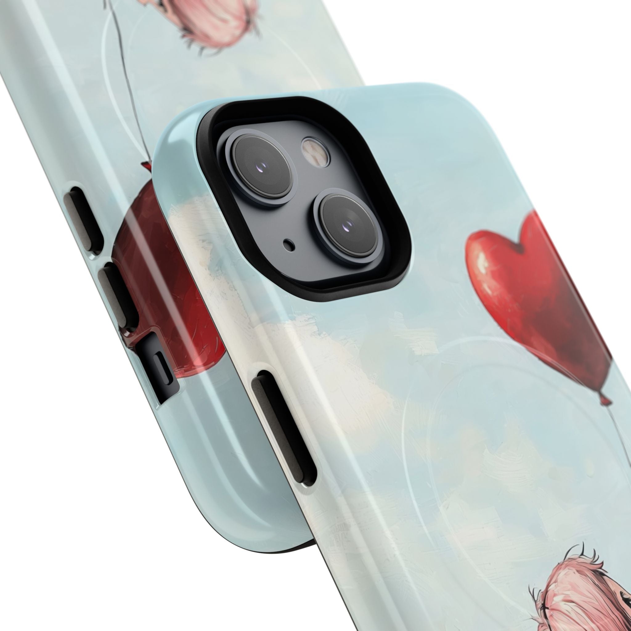Heart Balloon Glow iPhone 14 Case - Tough+