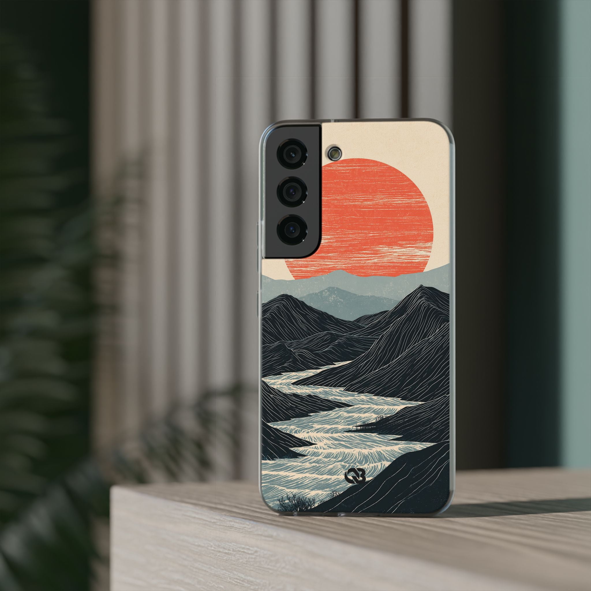 Beige Lite Phone Case for Samsung - Crimson Ridge Flow