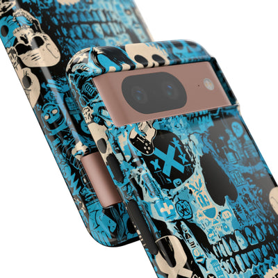 Electric Skull Graffiti · Tough Phone Case for Pixel ·  Blue
