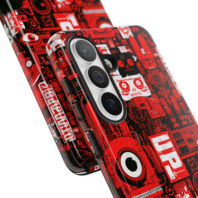 Neo Mecha Collage · Tough Phone Case for Samsung · Red