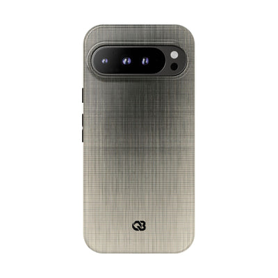 Beige Tough Phone Case for Google Pixel - Carbon Screen Grid