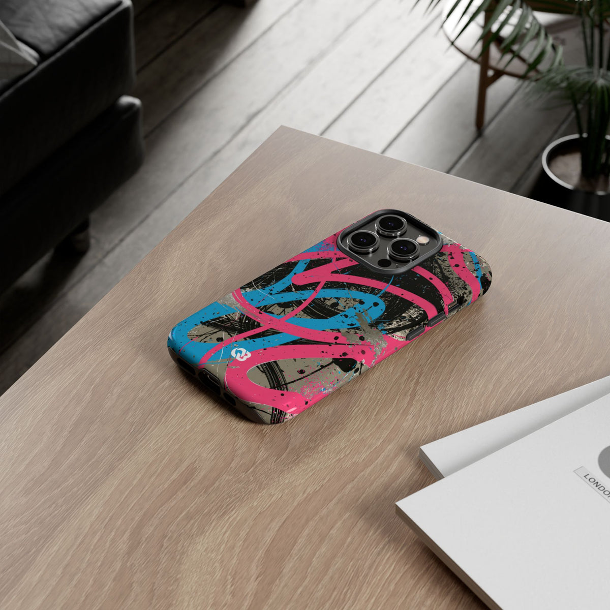 Cyber Splatter Flow · Tough Phone Case for iPhone · Pink