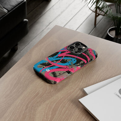 Cyber Splatter Flow · Tough Phone Case for iPhone · Pink