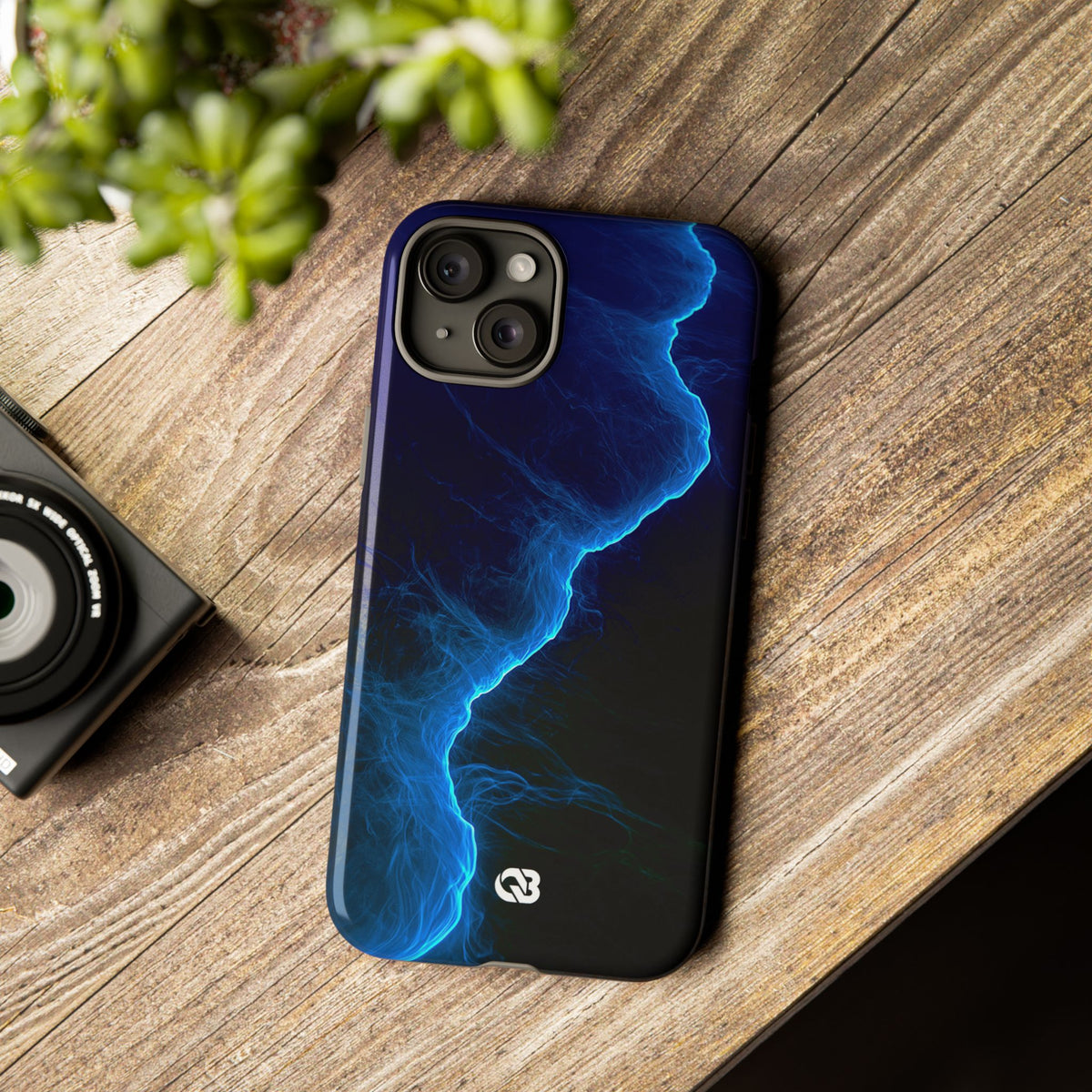 Electric Azure Drift · Tough Phone Case for iPhone · Blue