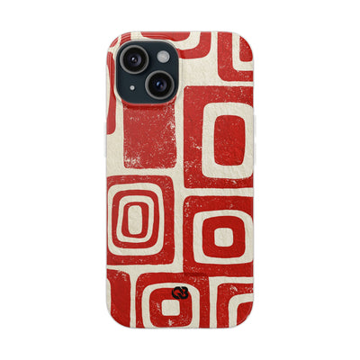 Vermilion Block Motif · Lite Phone Case for iPhone ·  Red