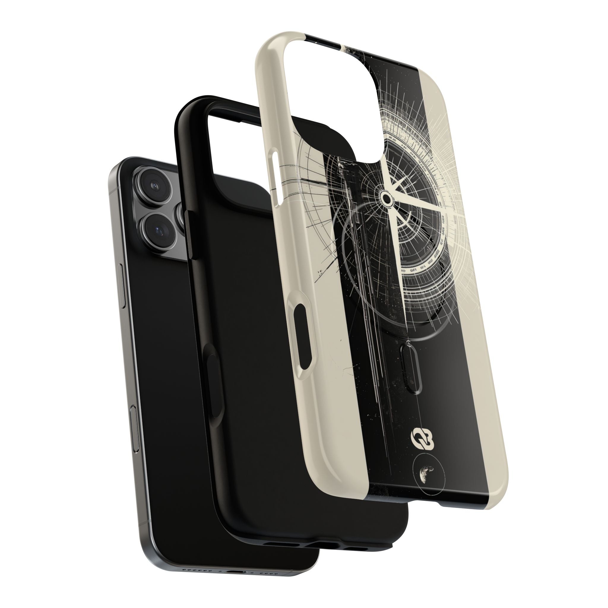 Beige Tough 2.0 Magsafe Phone Case for iPhone - Zenith Vector Spire