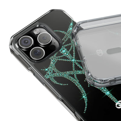 Teal Cyber Sigil · Clear Impact Magnetic Phone Case for iPhone · Teal