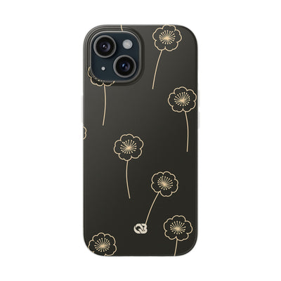 Black Lite Phone Case for iPhone - Obsidian Sand Petals