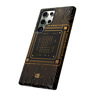 Gold Tough Phone Case for Samsung - Cyber Gold Processor