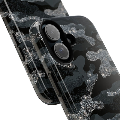 Glitter Shadow Camo · Tough Phone Case for iPhone · Black