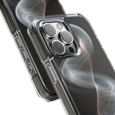 Luminous Vortex · Clear Impact Magnetic Phone Case for iPhone · Black