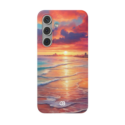 Crimson Shore Horizon · Soft Handyhülle für Samsung