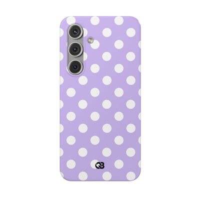 Lavender Polka Grid · Soft Phone Case for Samsung
