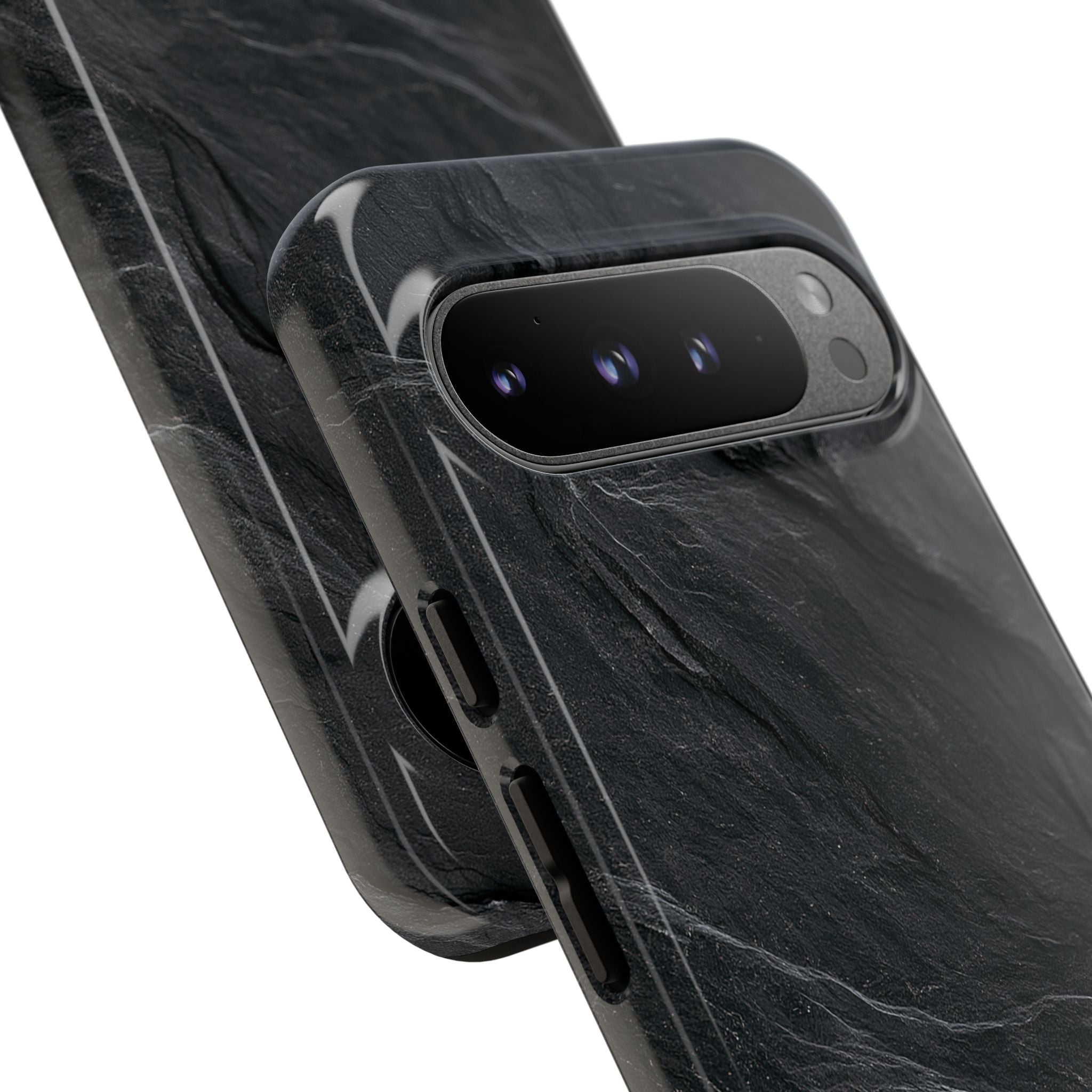 Black Tough Phone Case for Google Pixel - Midnight Slate Ridge