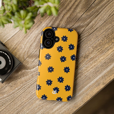 Navy Daisy Mustard · Tough Phone Case for iPhone