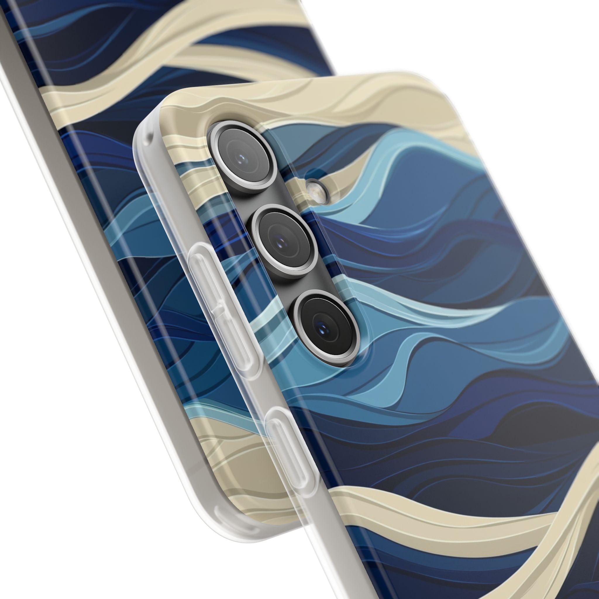 Cobalt Coast Layers · Soft Phone Case for Samsung