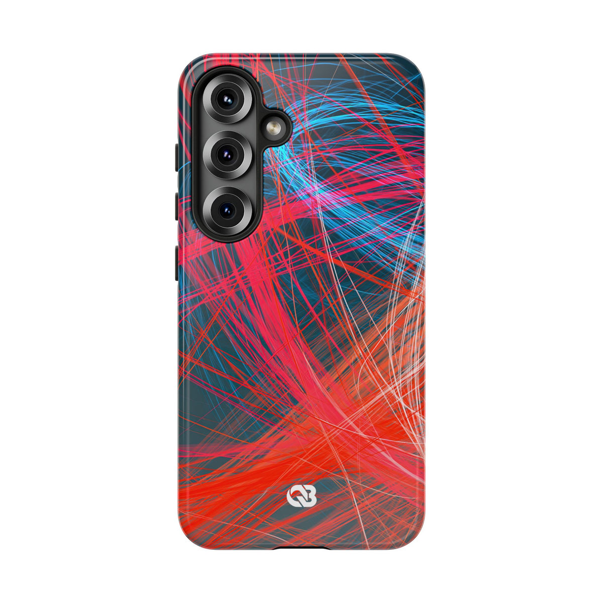 Neon Fiber Stream · Tough Phone Case for Samsung · Red