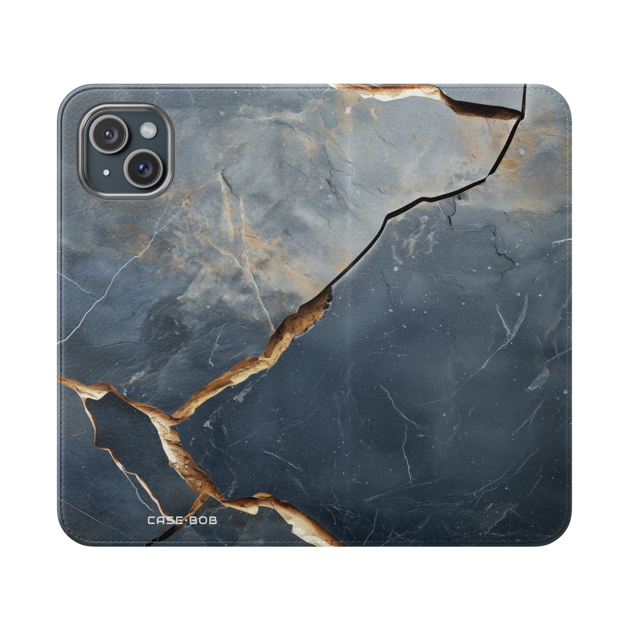 Copper Crackscape - iPhone 15 Plus Case - Wallet
