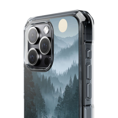 Silent Nordic Fjord · Clear Impact Magnetic Phone Case for iPhone · Blue