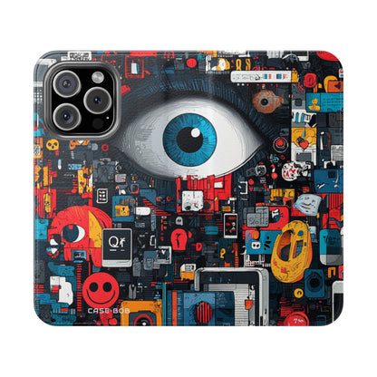 Blue Gaze Mosaic - iPhone 16 Pro Case - Wallet