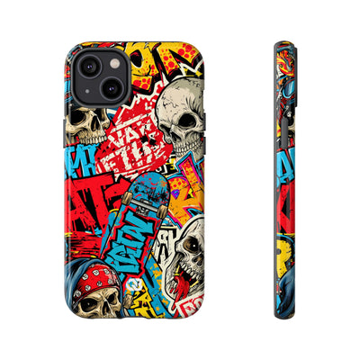 Skate Skull Riot · Tough Phone Case for iPhone · Red