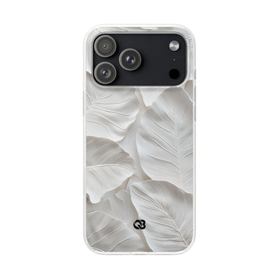 Sculpted Ivory Leaves · Soft Phone Case for iPhone