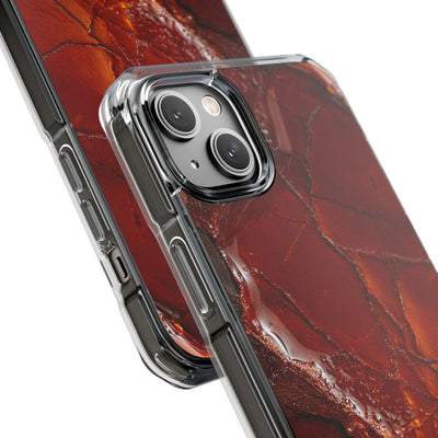 Amber Embrace · Clear Impact Magnetic Phone Case for iPhone · Brown