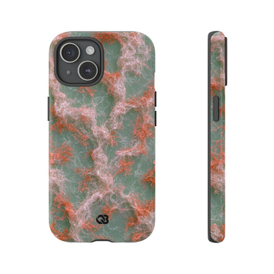 Coral Pixel Matrix · Tough Phone Case for iPhone · Green
