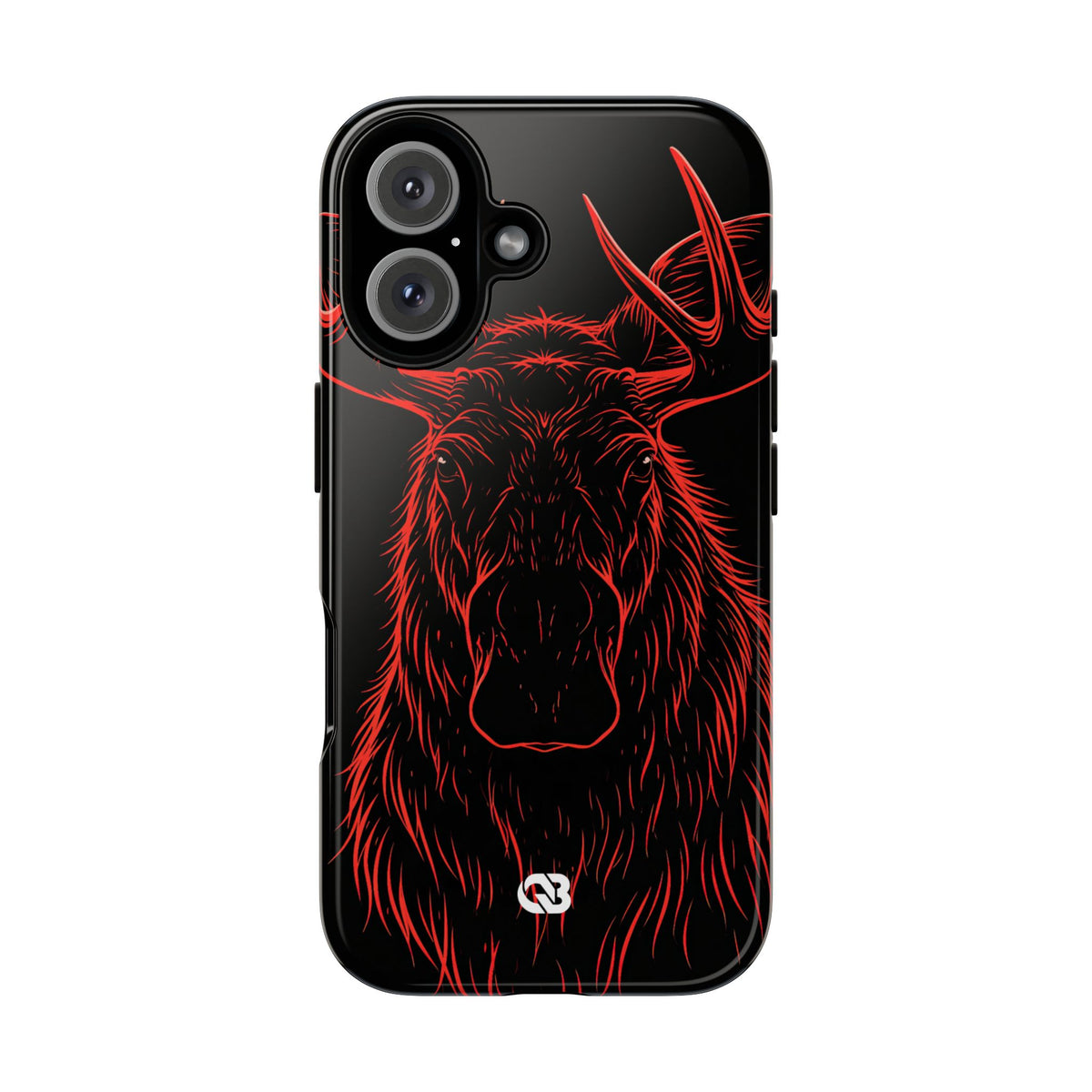 Nordic Moose Contour · Tough Phone Case for iPhone · Red