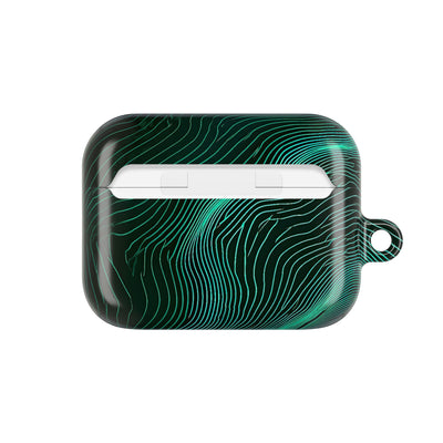 Emerald Topo Ridge · Hard Case for AirPods & AirPods Pro · Green