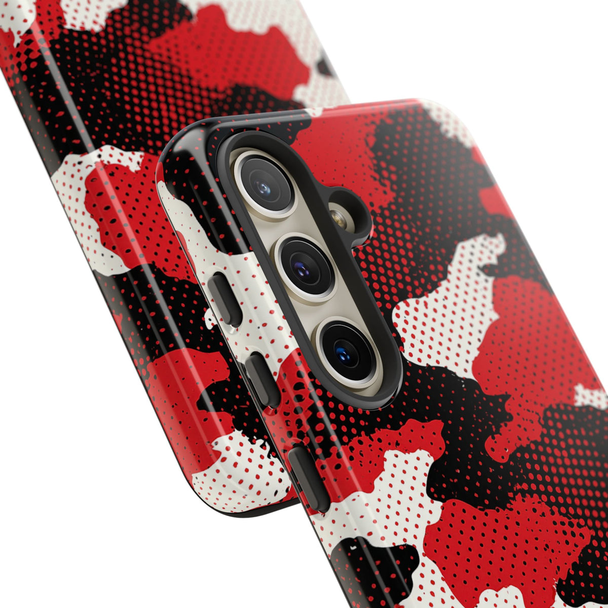 Crimson Halftone Camo · Tough Phone Case for Samsung · Red