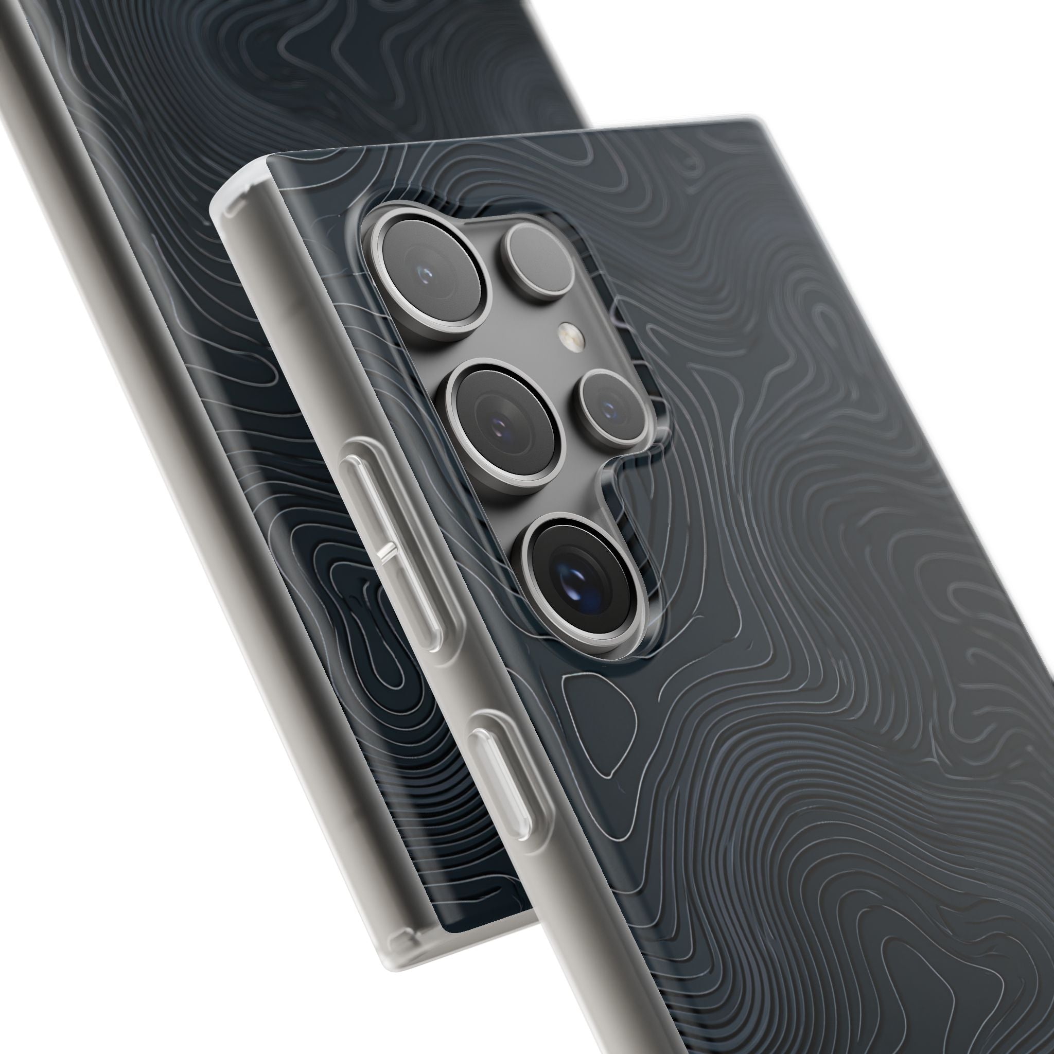 Black Lite Phone Case for Samsung - Obsidian Ridge Topo