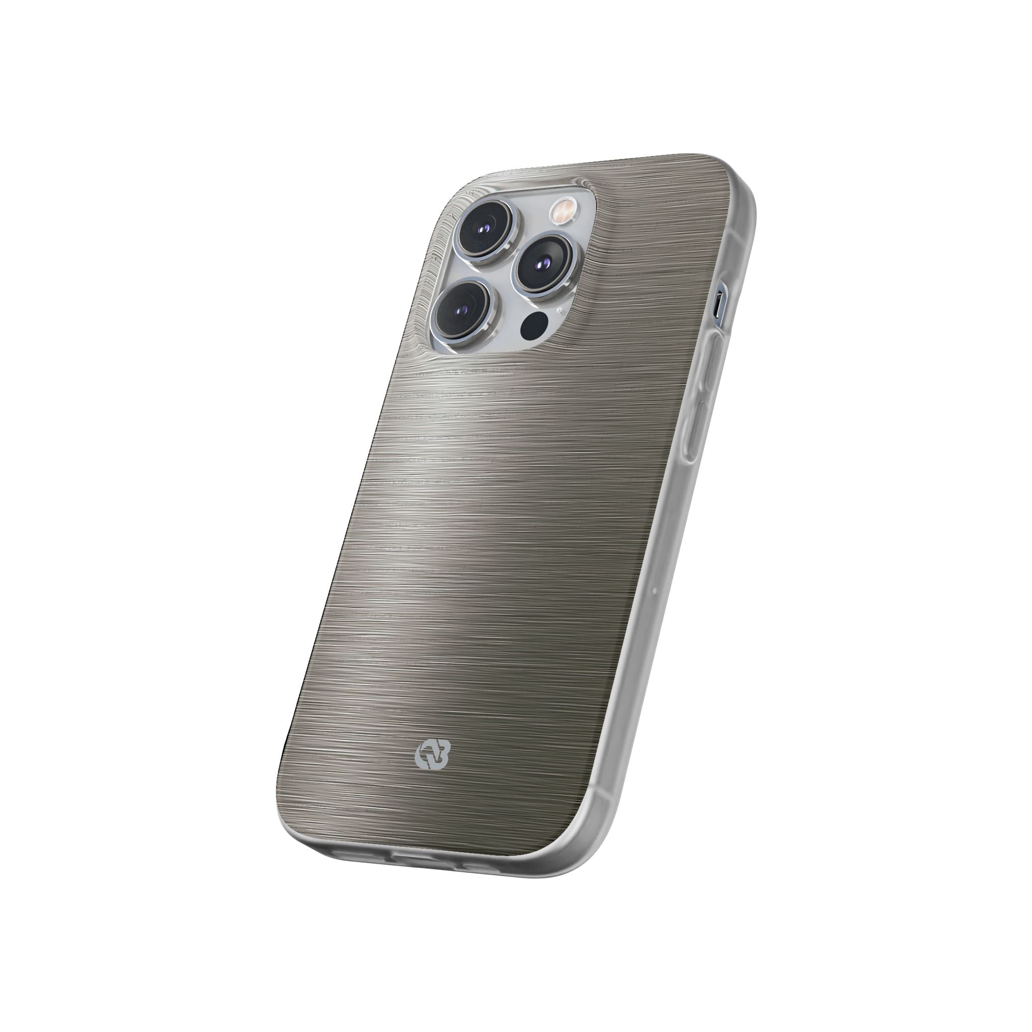 Grey Lite Phone Case for iPhone - Brushed Industrial Steel