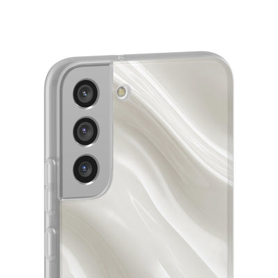White Lite Phone Case for Samsung - Polished Ivory Wave