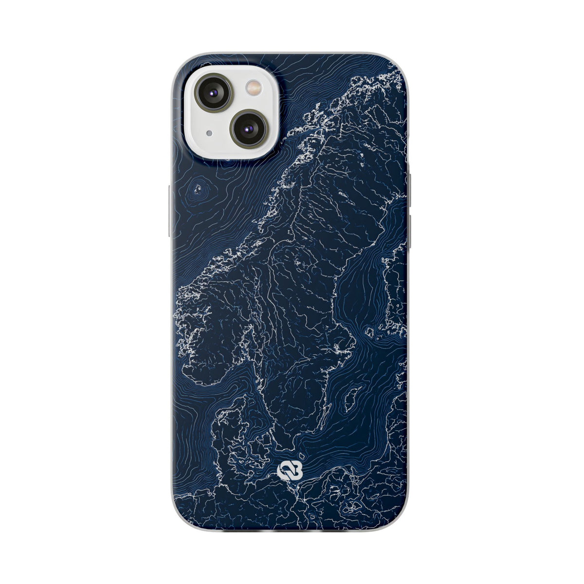 Nordic Contour Chart · Lite Phone Case for iPhone ·  Blue
