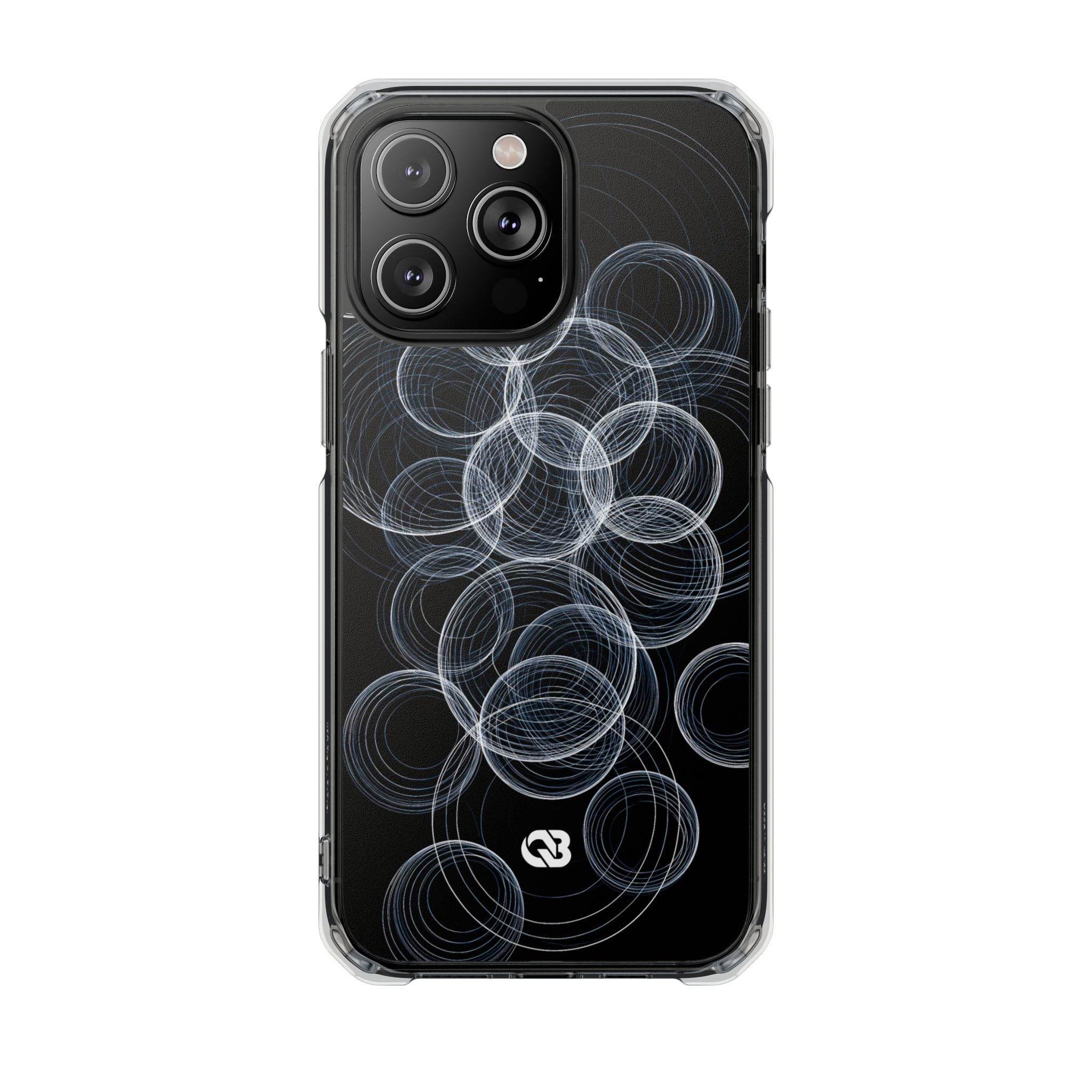 Black Impact MagSafe Phone Case for iPhone - Frosted Ring Matrix