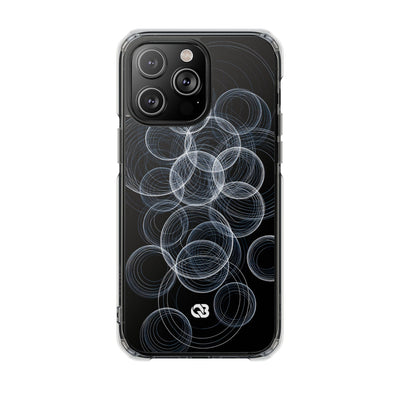 Black Impact MagSafe Phone Case for iPhone - Frosted Ring Matrix