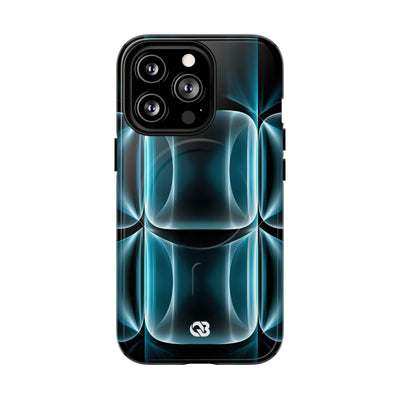 Translucent Cyber Grid · Tough 2.0 Magnetic Phone Case for iPhone · Teal