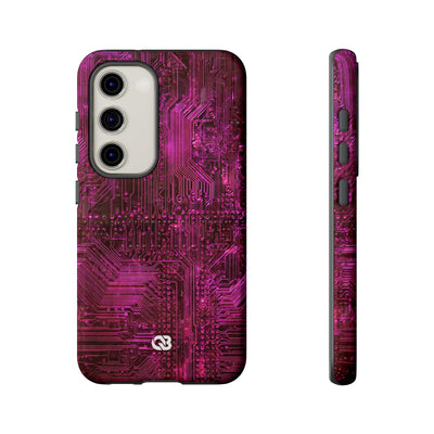 Magenta Circuit Trace · Tough Phone Case for Samsung · Pink