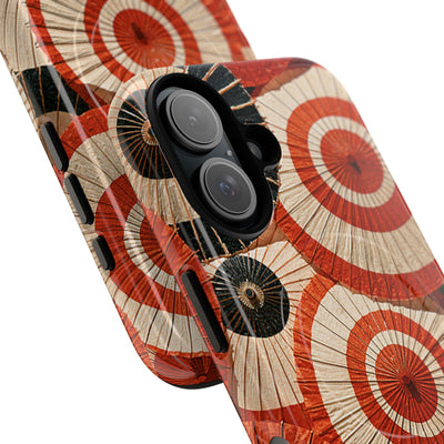 Vermilion Wagasa Motif · Tough 2.0 Magnetic Phone Case for iPhone · Red