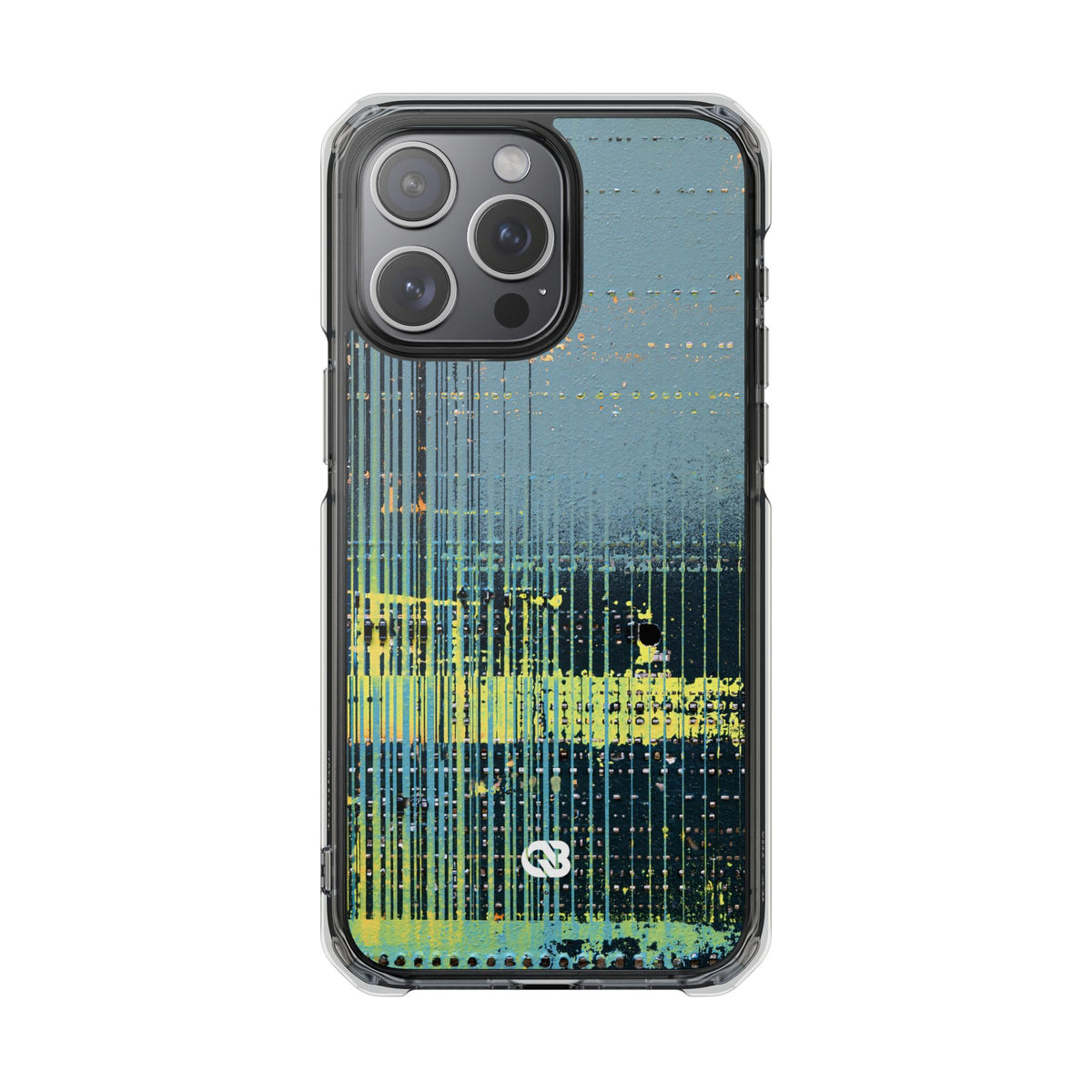 Acid Raster Circuit · Clear Impact Magnetic Phone Case for iPhone · Teal