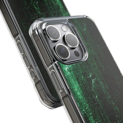 Emerald Void · Clear Impact Magnetic Phone Case for iPhone ·  Green
