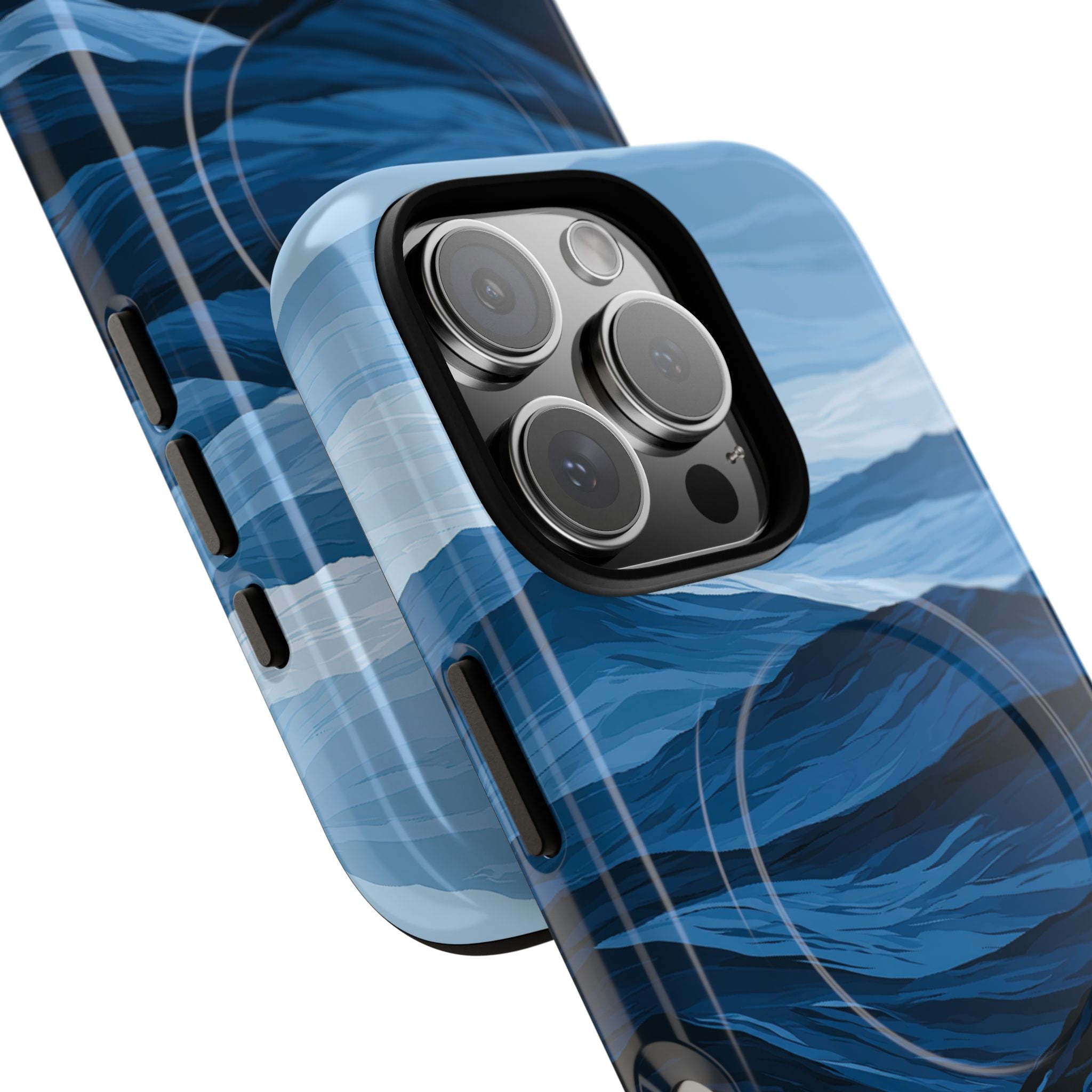 Blue Tough 2.0 Magsafe Phone Case for iPhone - Cobalt Ridge Tides
