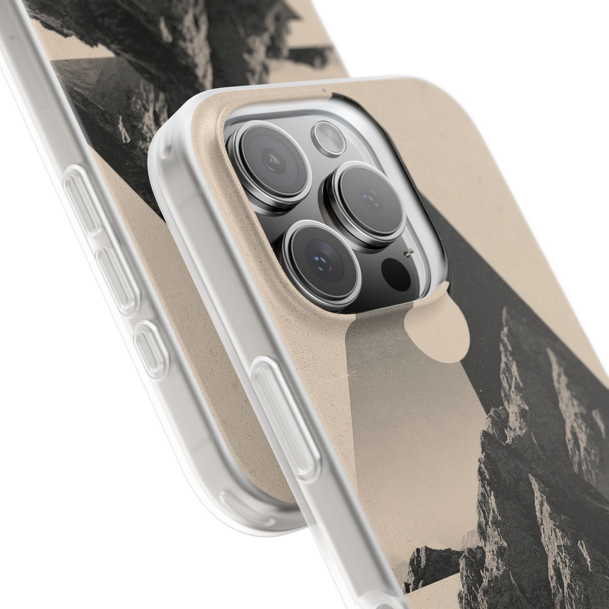 Beige Lite Phone Case for iPhone - Obsidian Summit Parchment