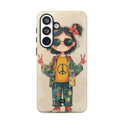 Retro Peace Girl · Tough Custodia per Samsung