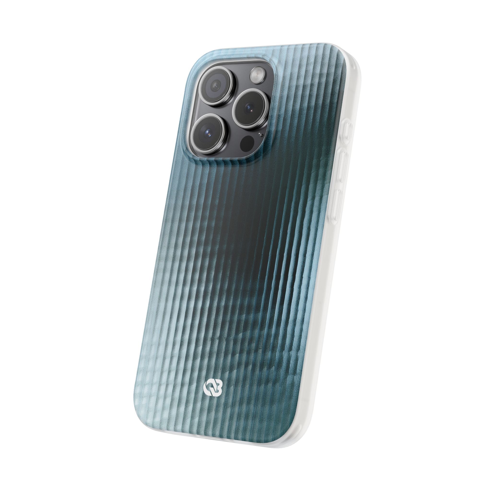Blue Lite Phone Case for iPhone - Glacial Reeded Glass