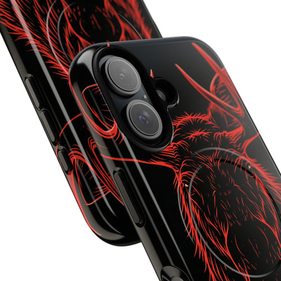 Crimson Horizon Moose · Tough 2.0 Magnetic Phone Case for iPhone · Black