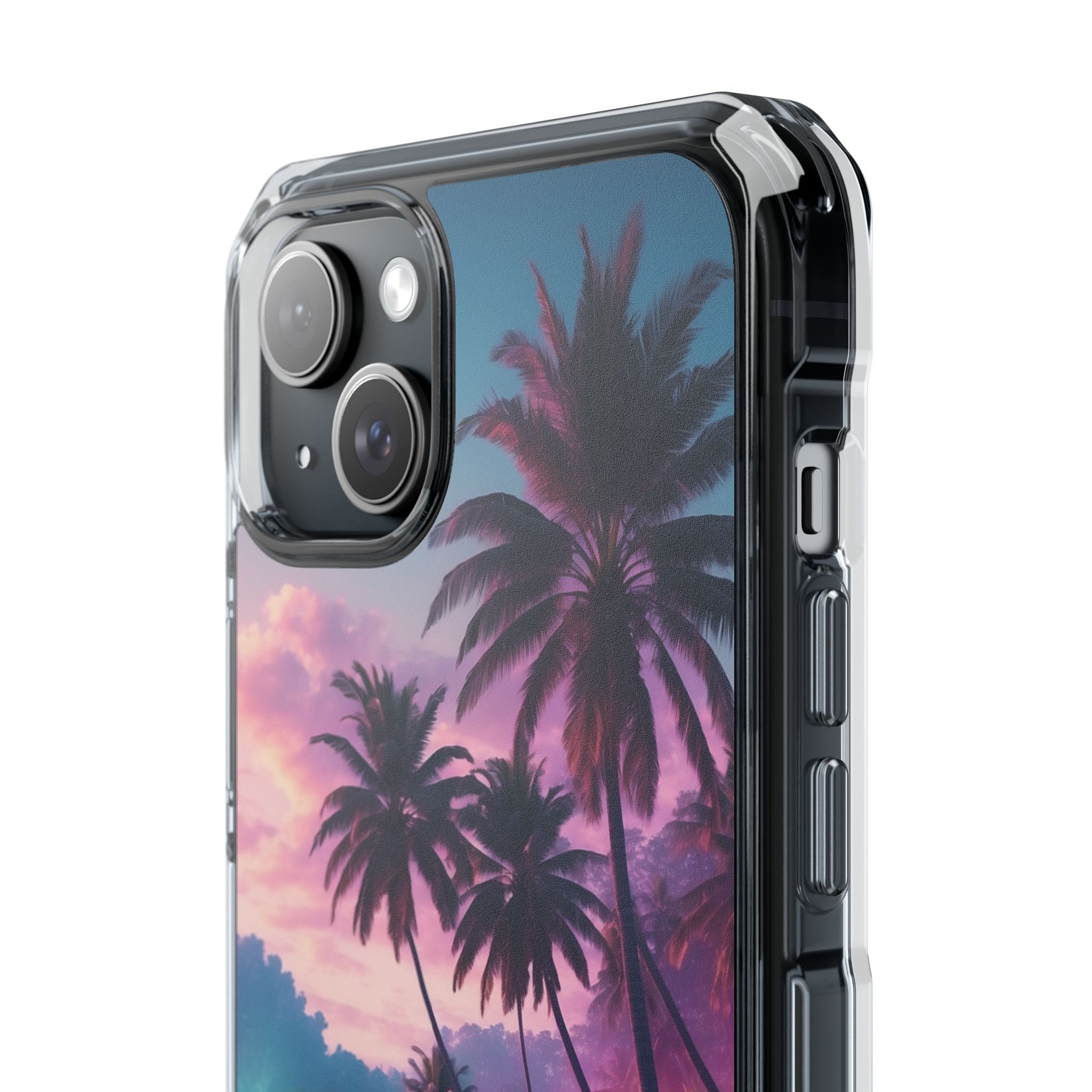 Neon Shore Palms · Impact etui na telefon dla iPhone · Magsafe
