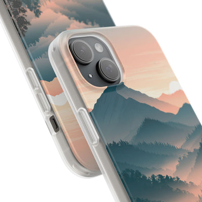 Teal Lite Phone Case for iPhone - Alpine Teal Horizon