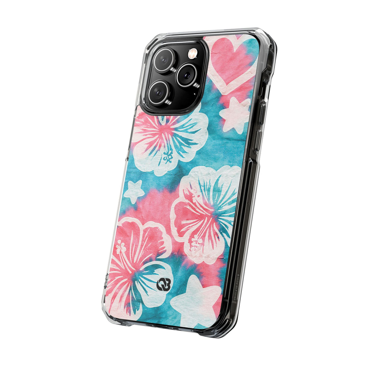 Tropical Hibiscus Bloom · Clear Impact Magnetic Phone Case for iPhone · Teal